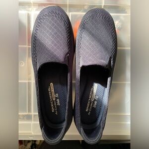 Skechers Women's Slip-On Knit Loafers in Navy